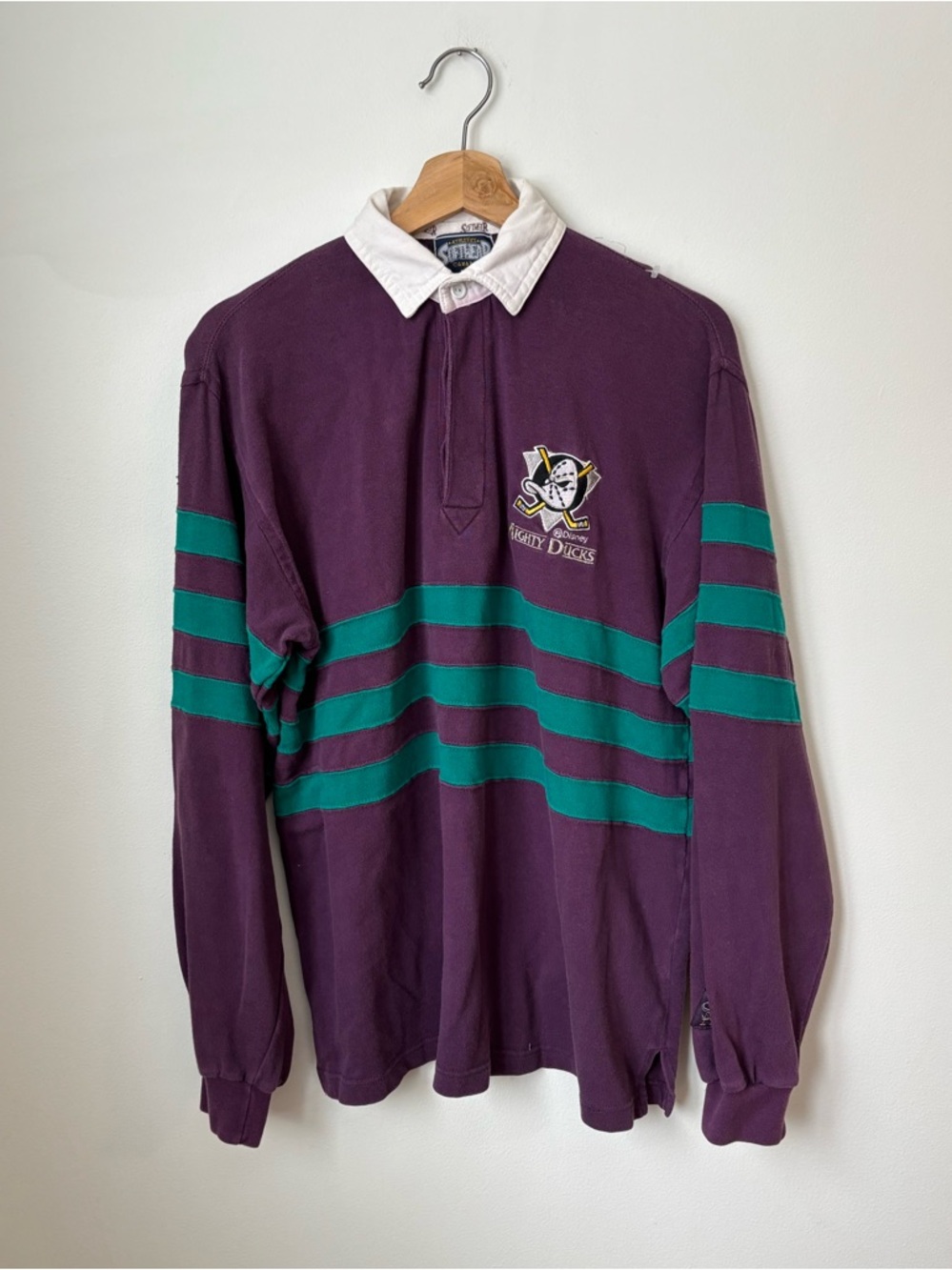 Vintage Disney Might Ducks rugby shirt